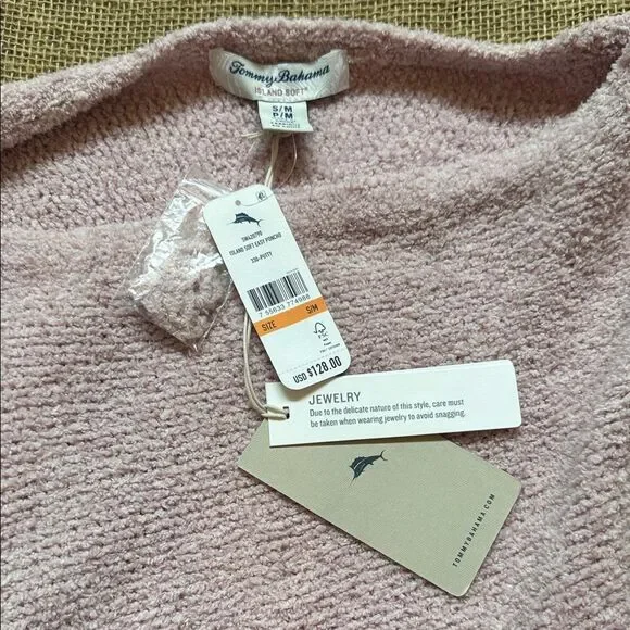 Tommy Bahama Island Soft Easy Pink Women's Poncho - Picture 7 of 9